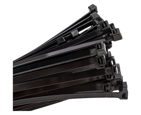 Нейлоновые стяжки FORTISFLEX КСС 9х760 черный 100 штук 59158 