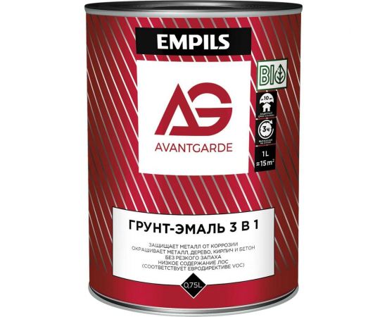 Грунт - эмаль Avantgarde глянцевая, зеленая RAL 6016, 0.75 л, 0.9 кг 80502 