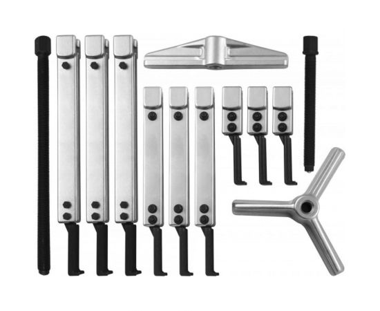 Универсальный усиленный съемник американского типа со скользящими захватами 13шт Jonnesway AE310144S 49541 – изображение 2