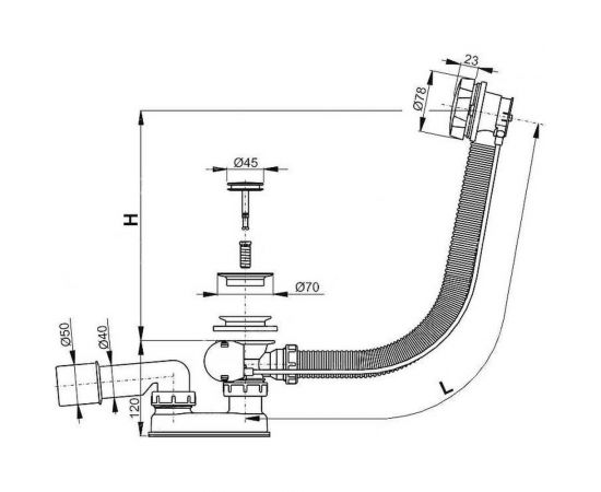 Слив-перелив Excellent 60 см, хром SP.E-60 CR – изображение 2