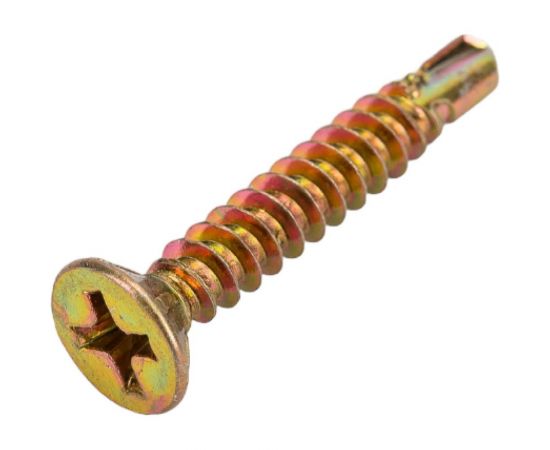 Саморезы Стройбат для монт. окон с буром 3,9x25 желтый цинк 200 шт. 275490 – изображение 2