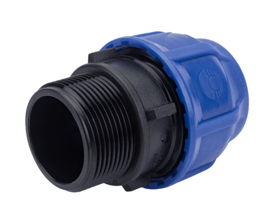 Компрессионная соединительная муфта VALFEX ПНД, с наружной резьбой, 40x1 1/2"" 121001140112 – изображение 2