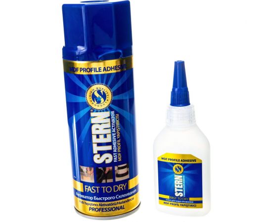 Клей для MDF быстрозастывающий STERN 100 гр+400 мл Активатор для клея 1452 – изображение 2
