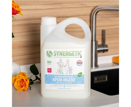 Жидкое антибактериальное крем-мыло SYNERGETIC Кокосовое молочко 3.5 л 105204 – изображение 2