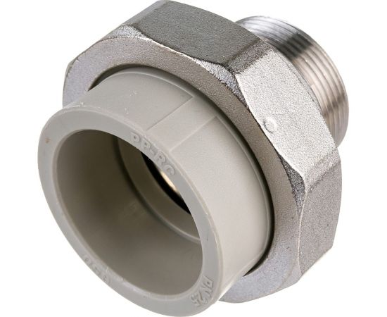 Комбинированная муфта VALFEX PP-R серая, разъемная Дн50х1 1/2 НР 10156040Г 127-0351 – изображение 3