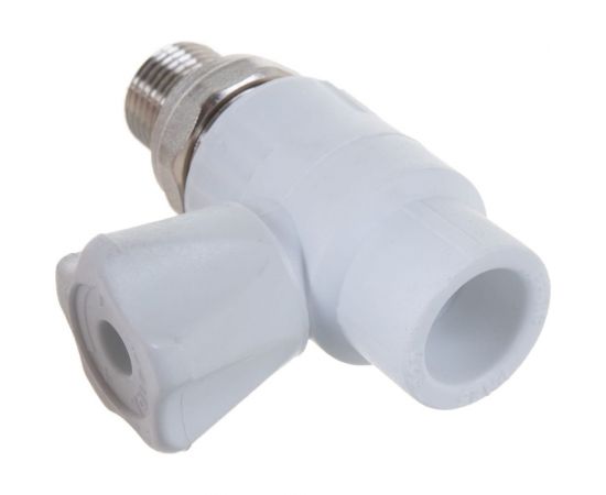 Шаровый кран VALFEX белый, 20х1/2 дюйма НР, прямой для радиатора 10149020 007-7675 – изображение 3