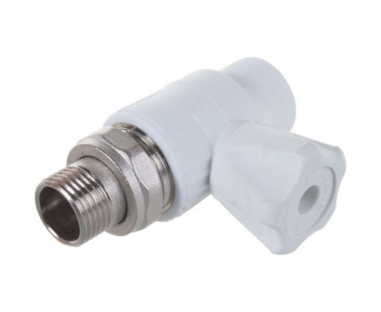 Шаровый кран VALFEX белый, 20х1/2 дюйма НР, прямой для радиатора 10149020 007-7675 – изображение 4