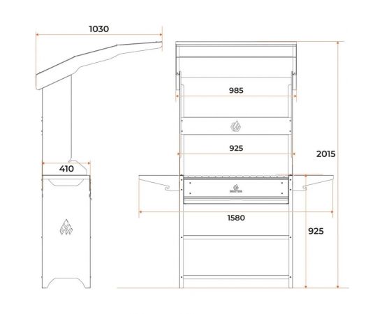 Мангал GRATAR Professional Optima ROOF POR 3000 – изображение 4