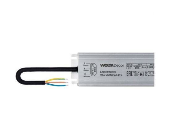 Блок питания Wolta Decor для светодиодной ленты 200Вт 24В IP67 WLD-200W/02-24V – изображение 5