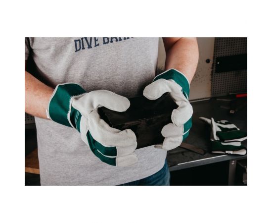 Комбинированные кожаные перчатки Jeta Safety, краги, хлопок/спилок А, размер 10/XL JSL-201-10/XL – изображение 9