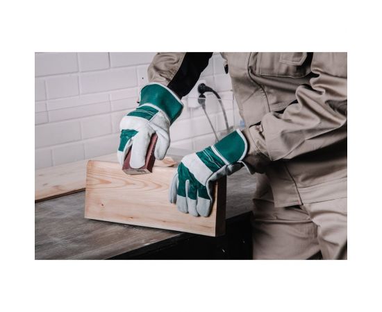 Комбинированные кожаные перчатки Jeta Safety, краги, хлопок/спилок А, размер 10/XL JSL-201-10/XL – изображение 10