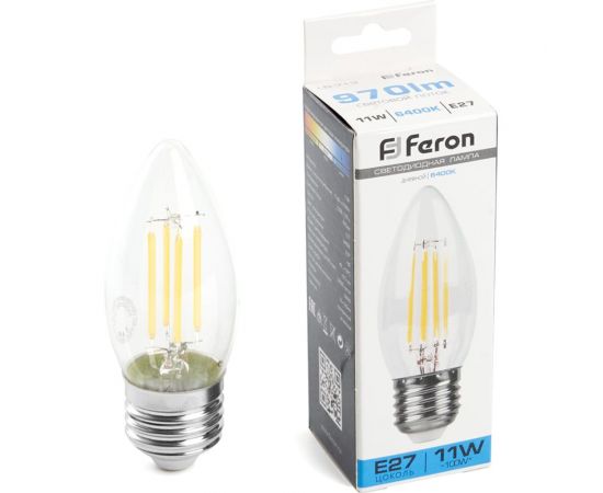 Светодиодная лампа FERON LB-713 Свеча E27 11W 6400K, 38274 