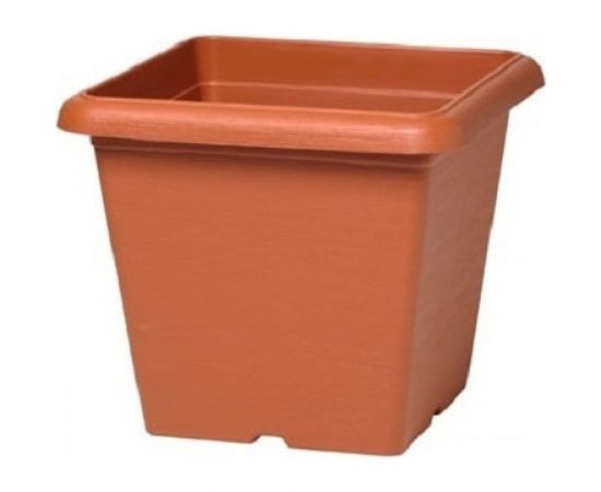 Квадратное кашпо PLASTECNIC S.p.A. 7105495007 TERRAE SQUARE 48х48х40.7 см, 56 л, терракотовое 063156 