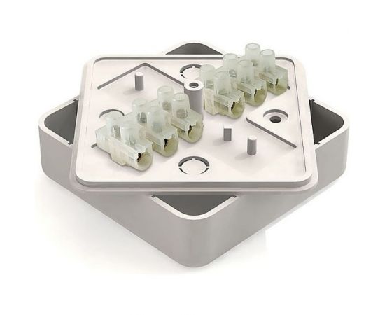 Распределительная коробка GREENEL с клеммной колодкой 75х75х20мм БЕЛАЯ GE41212-01 