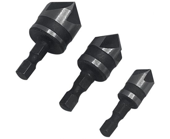 Набор зенкеров по дереву 3 шт, 12 мм, 16 мм, 19 мм vertextools 0987-12-16-19 