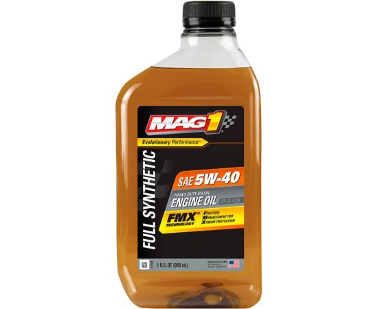 Дизельное синтетическое моторное масло MAG1 FS 5W-40 CK-4 HEAVY DUTY DIESEL OIL, 946 мл MAG62625 