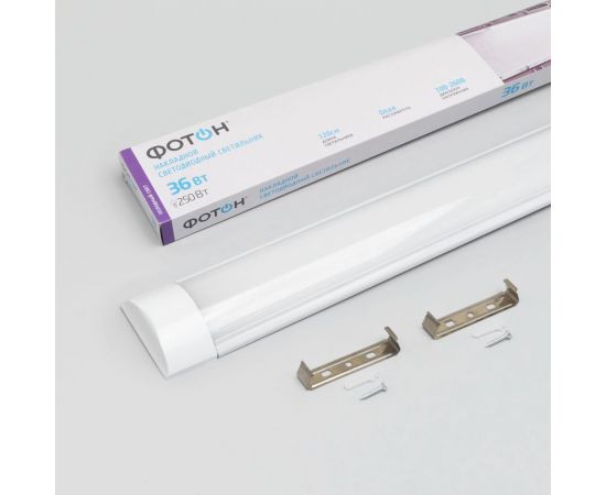 Светодиодный линейный накладной светильник ФОТОН LLO-36W6500K-L1200-Opal 25257 