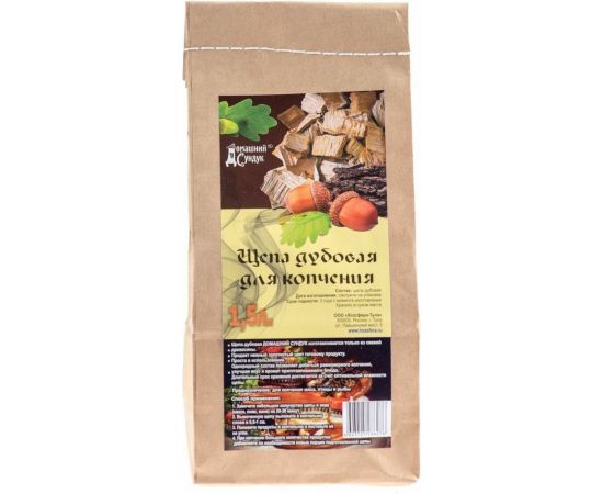 Щепа для копчения Домашний Сундук ДУБ, 1.5л ДС-81 