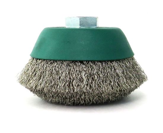 Щетка чашечная 100 мм, М14, гофрированная нержавеющая сталь 0.3 мм для УШМ SIT 0928 