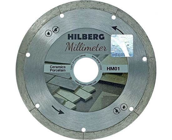 Диск алмазный отрезной Millimeter 125х22.23х1 мм Hilberg HM01 
