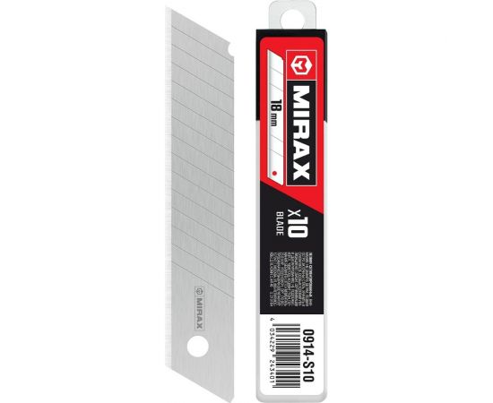 Сегментированные лезвия MIRAX MX-18 18 мм, 10 шт 0914-S10 