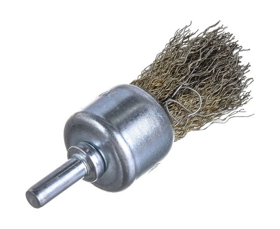 Щетка металлическая со шпилькой кистевая чашка 25 мм для дрели ON 20-02-425 – изображение 2