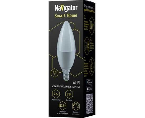 Лампа Navigator 82 422 NLL-C37-7-230-RGBWWW-E14-WIFI 82422 – изображение 2