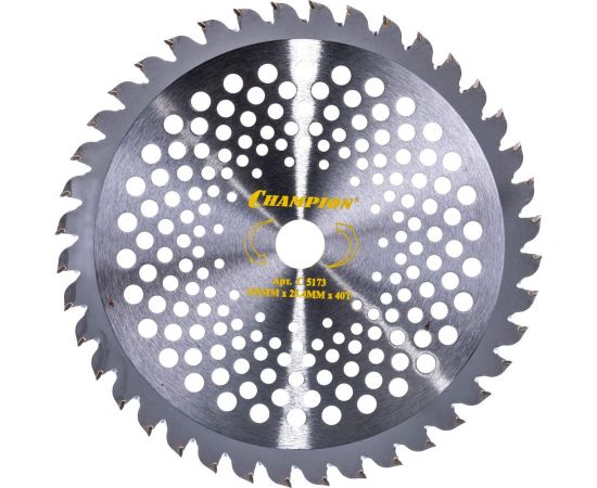 Нож с зубцами из твердого сплава Speed (40 зубьев, 255х25,4 мм) CHAMPION C5173 – изображение 2