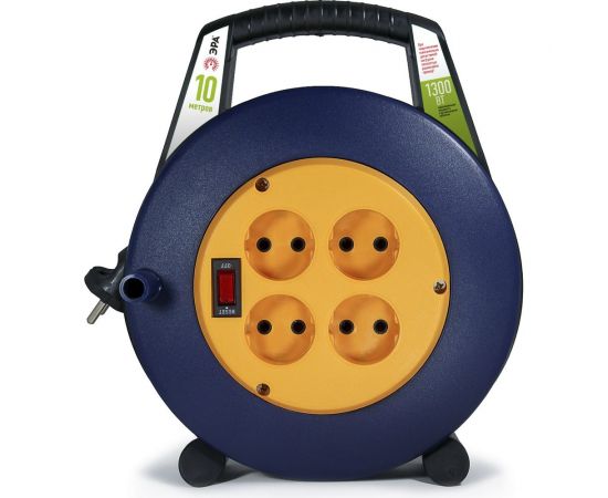 Силовой удлинитель ЭРА BPx-4-2x0,75-10m в закрытом корпусе, без заземления, 4 розетки 10м ПВС, Б0052923 – изображение 2