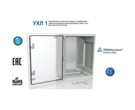 Пластиковый влагозащищенный щит Plastim с монтажной панелью, IP65 прозрачная дверца PP3017 – изображение 2