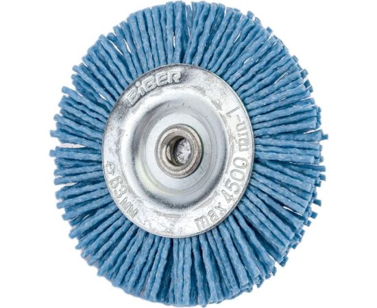 Щетка крацовка дисковая нейлон (63 мм) для дрели Biber 70995 тов-157166 – изображение 2