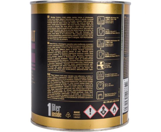 Бесцветный матовый лак MOBIHEL 2К HS low VOC, 1 л 47056422 – изображение 2