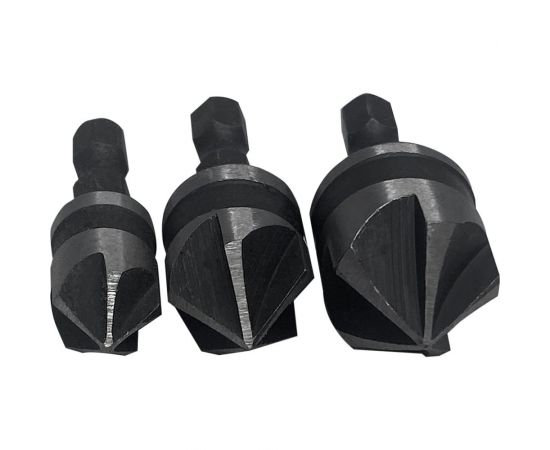 Набор зенкеров по дереву 3 шт, 12 мм, 16 мм, 19 мм vertextools 0987-12-16-19 – изображение 3