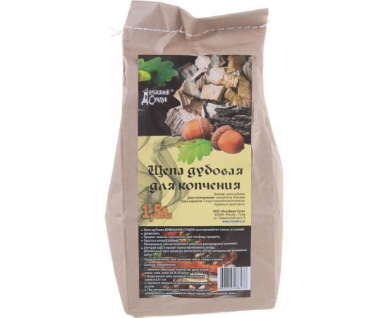 Щепа для копчения Домашний Сундук ДУБ, 1.5л ДС-81 – изображение 3