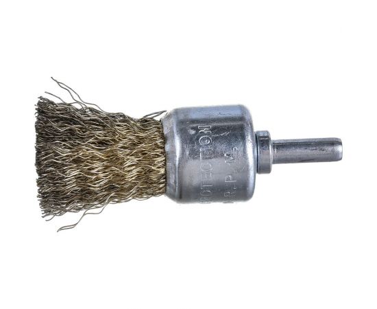 Щетка металлическая со шпилькой кистевая чашка 25 мм для дрели ON 20-02-425 – изображение 3