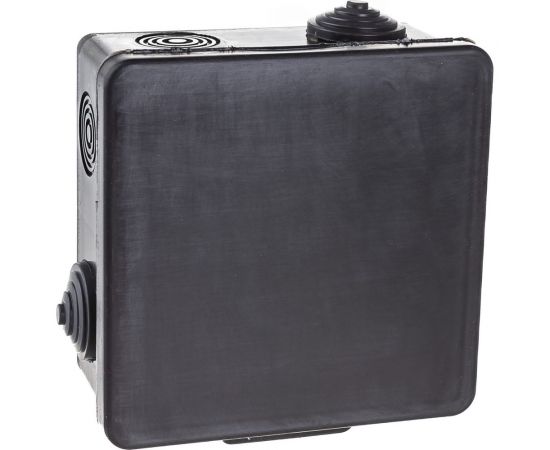 Распаечная коробка УРАЛ ПАК открытой проводки 100х100х50мм 8 входов, черная IP54 КО-53010100-018 – изображение 3