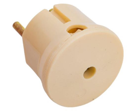 Электровилка ООО Ливны-Электро В6-001 разборная круглая л/ш слоновая кость В 6144л – изображение 3