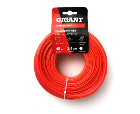 Корд триммерный Professional 2.4 мм, 45 м, круг Gigant GPROF-18 – изображение 4