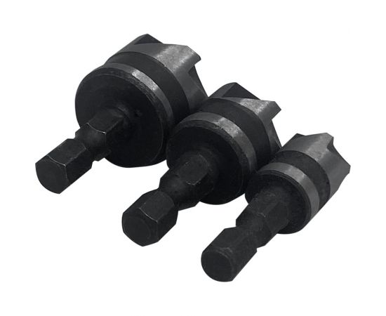 Набор зенкеров по дереву 3 шт, 12 мм, 16 мм, 19 мм vertextools 0987-12-16-19 – изображение 4