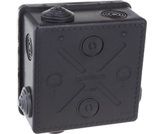 Распаечная коробка УРАЛ ПАК открытой проводки 100х100х50мм 8 входов, черная IP54 КО-53010100-018 – изображение 4