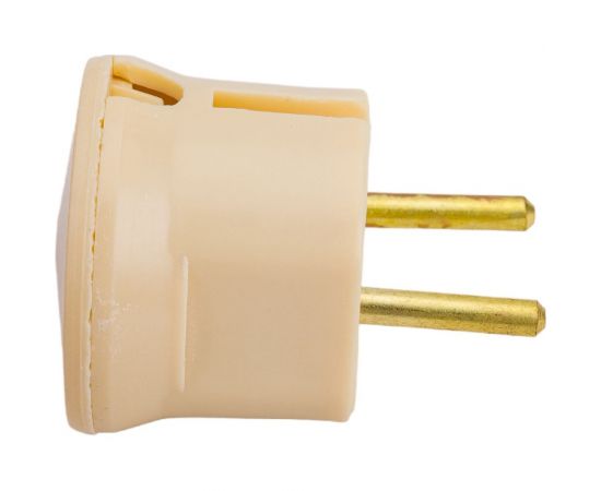 Электровилка ООО Ливны-Электро В6-001 разборная круглая л/ш слоновая кость В 6144л – изображение 4