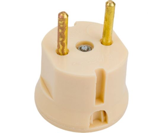 Электровилка ООО Ливны-Электро В6-001 разборная круглая л/ш слоновая кость В 6144л – изображение 5