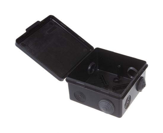 Распаечная коробка УРАЛ ПАК открытой проводки 100х100х50мм 8 входов, черная IP54 КО-53010100-018 – изображение 5