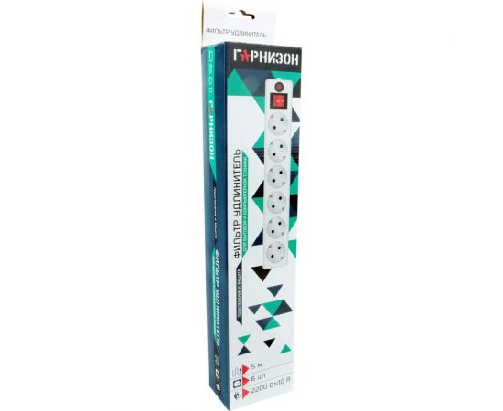 Сетевой фильтр 5м 6р белый Гарнизон EHW-15 – изображение 6