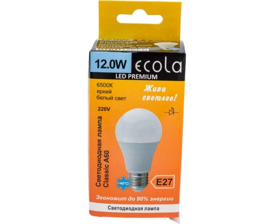 Светодиодная лампа Ecola classic LED Premium 12,0W A60 220-240V E27 6500K композит 110x60 D7KD12ELC – изображение 6