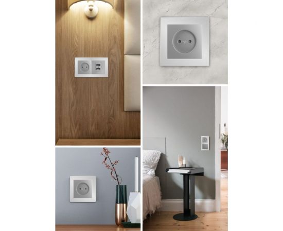 1-местная розетка STEKKER без заземления (механизм), GLS10-7109-03, 250V, 10А с защитной шторкой, серия Катрин, 39581 – изображение 8