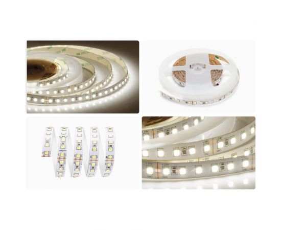 Светодиодная лента Apeyron 24В, 10Вт/м, smd3528, 120д/м, IP20, 900Лм/м, подложка, 8мм, 5м, теплый белый 00-330 – изображение 9