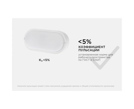 Светодиодный герметичный светильник Apeyron 18Вт, 1440Лм, 6500К, IP65, овал, матовый белый 28-12 – изображение 10