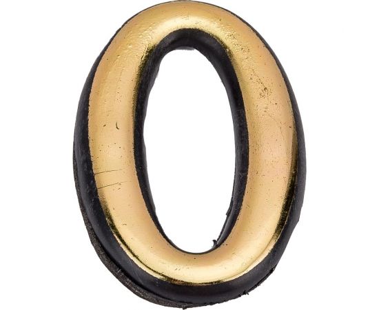 Цифра СКОБЯНОЙ самокл., мал., золото, ""0"" 002634 