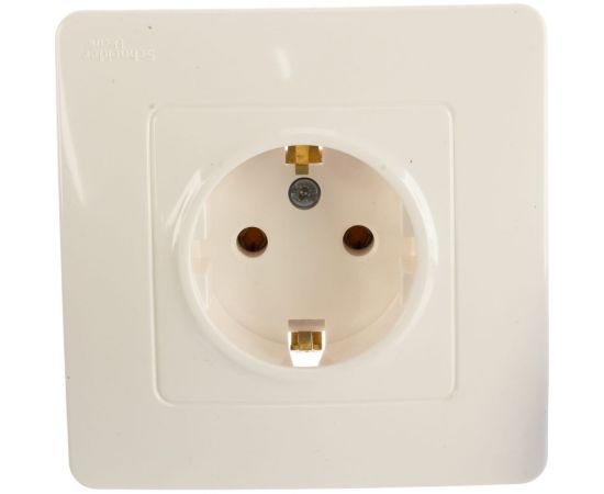 Розетка Schneider Electric BLANCA с заземлением без шторок, МОЛОЧНЫЙ BLNRS001012 